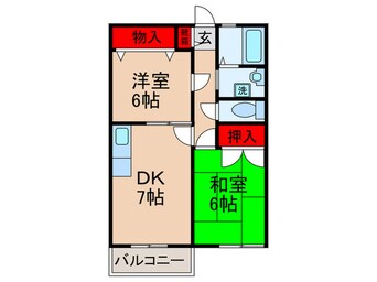 間取図 ドミ－ル小阪