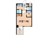 アスヴェル京都御所前Ⅱ(208) 1Kの間取り