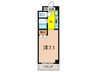 アミスタ－御影 1Kの間取り