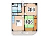 カーサファミール 2DKの間取り