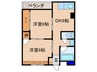 サンハイム笹野 2DKの間取り
