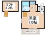 シャルマンフジ羽倉崎 1Kの間取り