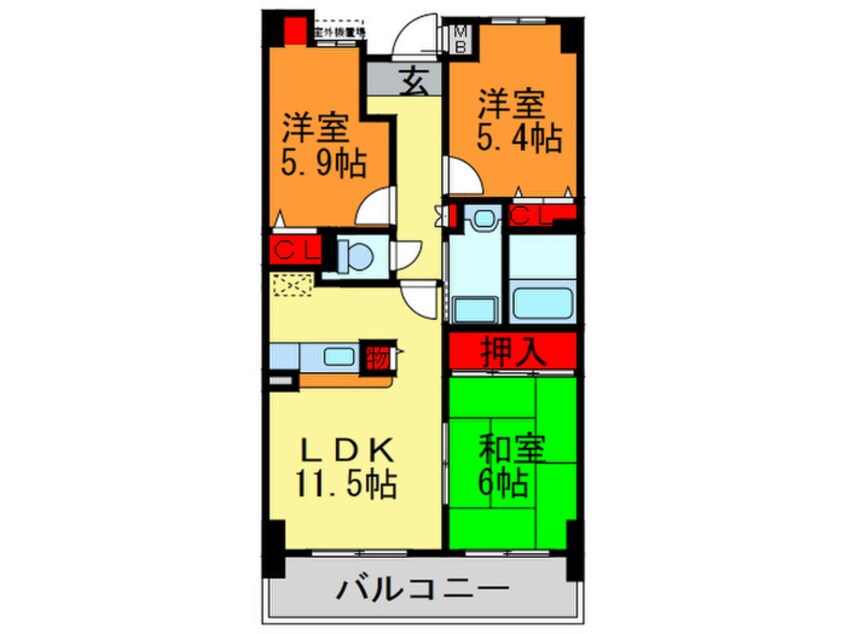 間取図 レシェンテオクノ