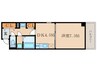 アイカーサ富小路 1DKの間取り