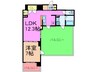 ｱﾙﾌｧﾚｶﾞﾛＫＯＢＥ ＷＥＳＴ 1LDKの間取り
