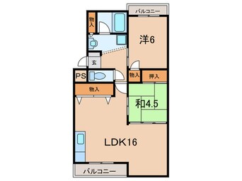 間取図 パルシティ伊川谷