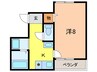 ポトス売布 1Kの間取り
