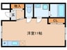 セルフィーユ守山 1Rの間取り