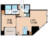 フォレステ－ジュ西本町 1LDKの間取り