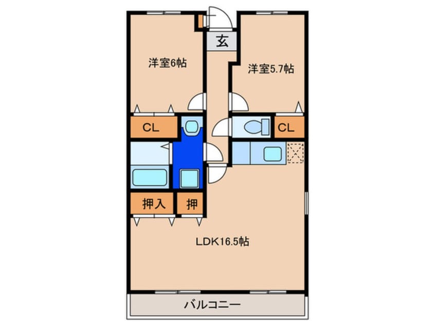間取図 ｱﾙｶﾃﾞｨｱ