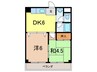 本町アパートメント 2DKの間取り