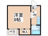 沢之町マンション 1Kの間取り