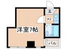 沢之町マンション 1Kの間取り