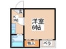 沢之町マンション 1Kの間取り