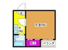 沢之町マンション 1Kの間取り