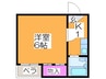 沢之町マンション 1Kの間取り