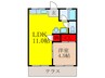新芦屋ハイツ 1LDKの間取り