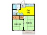 新芦屋ハイツ 2DKの間取り