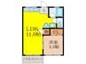 新芦屋ハイツ 1LDKの間取り
