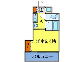 間取図 ｴｽﾃﾑｺ-ﾄ京都河原町ﾌﾟﾚｼﾞ-ﾙ(204)