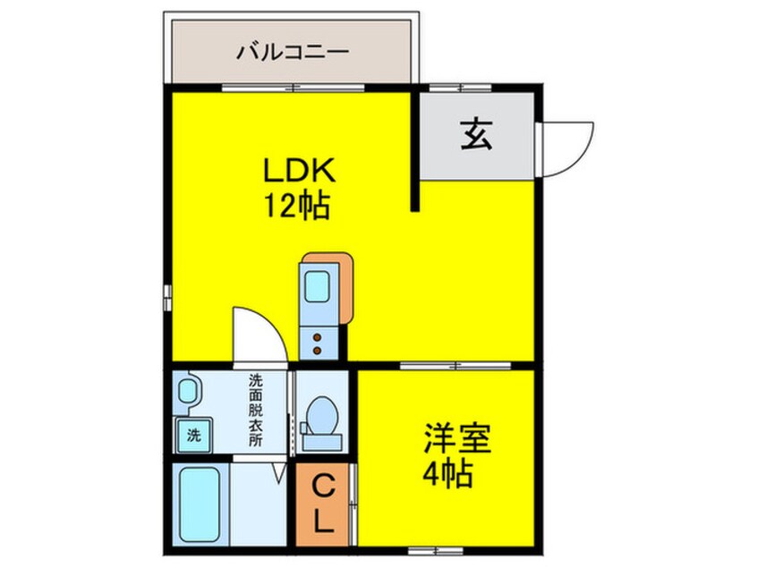 間取図 モアナ駒川