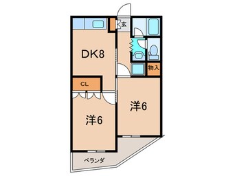 間取図 グリーンフォレスト西宮２