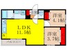Avantio Anhelo 2LDKの間取り