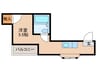 エホール東田辺 1Rの間取り