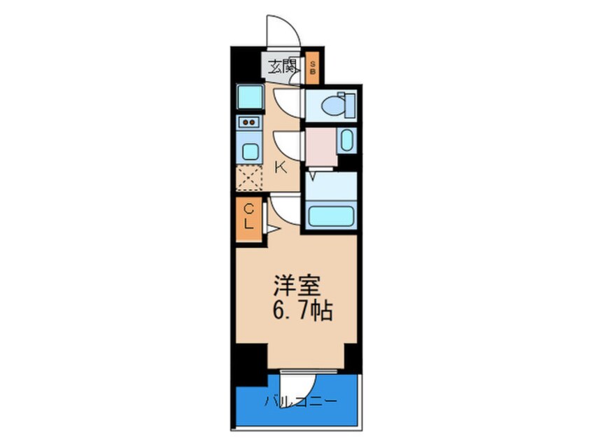 間取図 ﾌﾟﾚｻﾝｽ福島ﾐｯﾄﾞｴﾙ(0707)