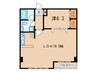 上春日野ハイツ 1LDKの間取り
