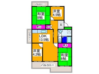 間取図 泉北城山台二丁３街区１号棟