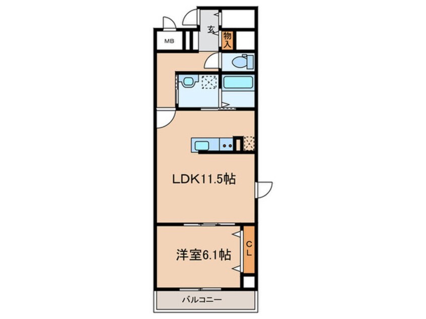 間取図 クルール尼崎