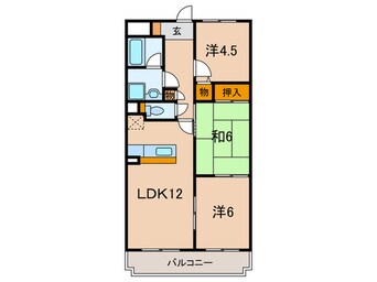 間取図 ドム－ル御願塚