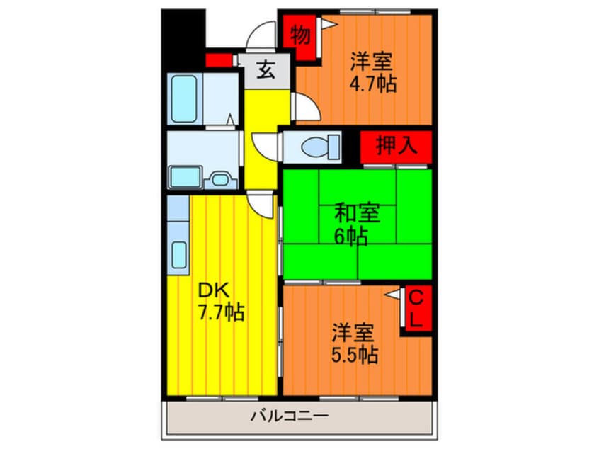 間取図 グランディア若葉