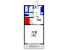 末広マンション 1Kの間取り