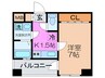 ﾌﾟﾛｼｰﾄﾞ神戸元町 1Kの間取り
