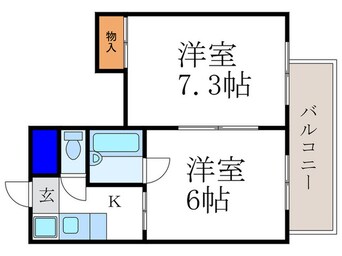 間取図 レザン四条大宮