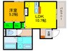 仮)プレステージ鳳 1LDKの間取り