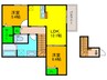 仮)プレステージ鳳 2LDKの間取り