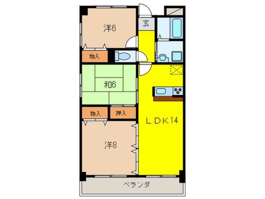 間取図 アミューズメント Ⅰ番館