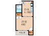 ドゥエル嵯峨の荘 1DKの間取り