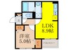 エアリーV 1LDKの間取り