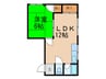 大栄マンション 1LDKの間取り