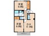 パインズ甲子園 2DKの間取り