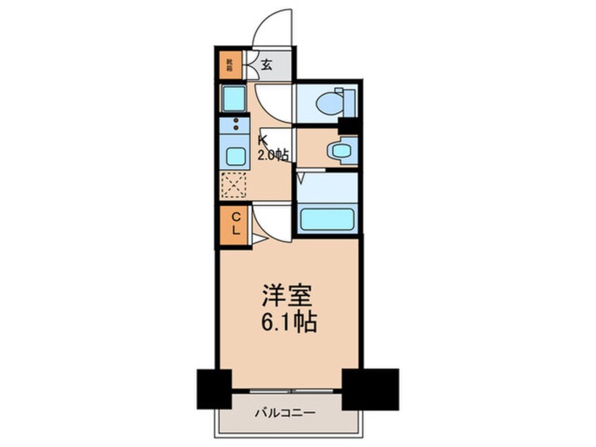 間取図 ﾌﾟﾚｻﾝｽ福島ﾐｯﾄﾞｴﾙ(0712)