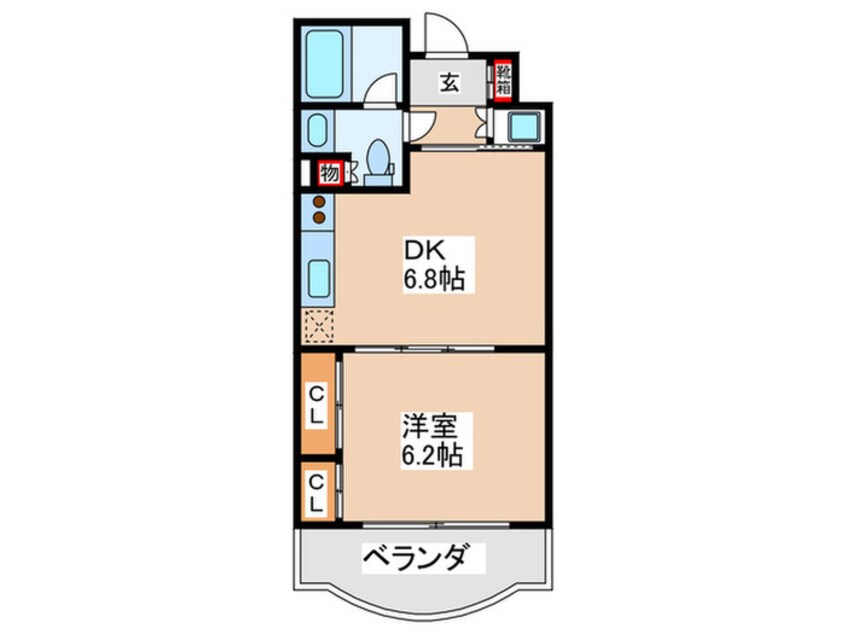 間取図 ドゥーエなんば南