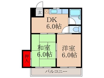 間取図 マンションふじ　2号館
