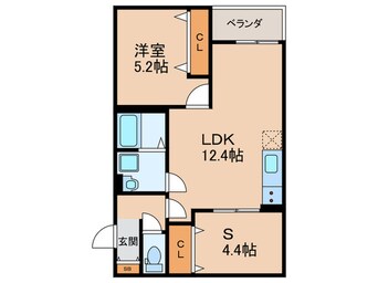 間取図 仮）羽曳野市島泉ＡＰ　Ｂ棟