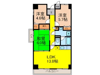 間取図 プランドール桃山