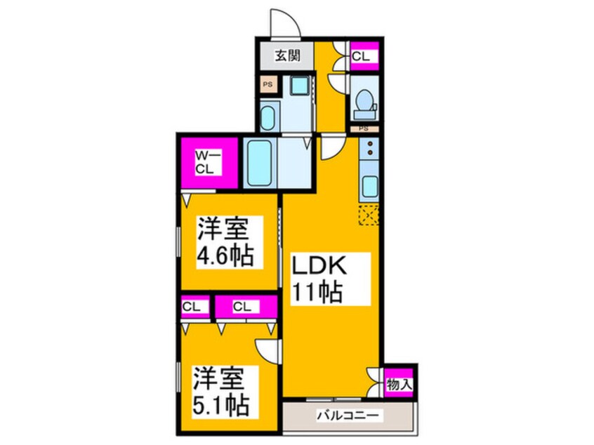 間取図 仮）クリエオーレ初芝